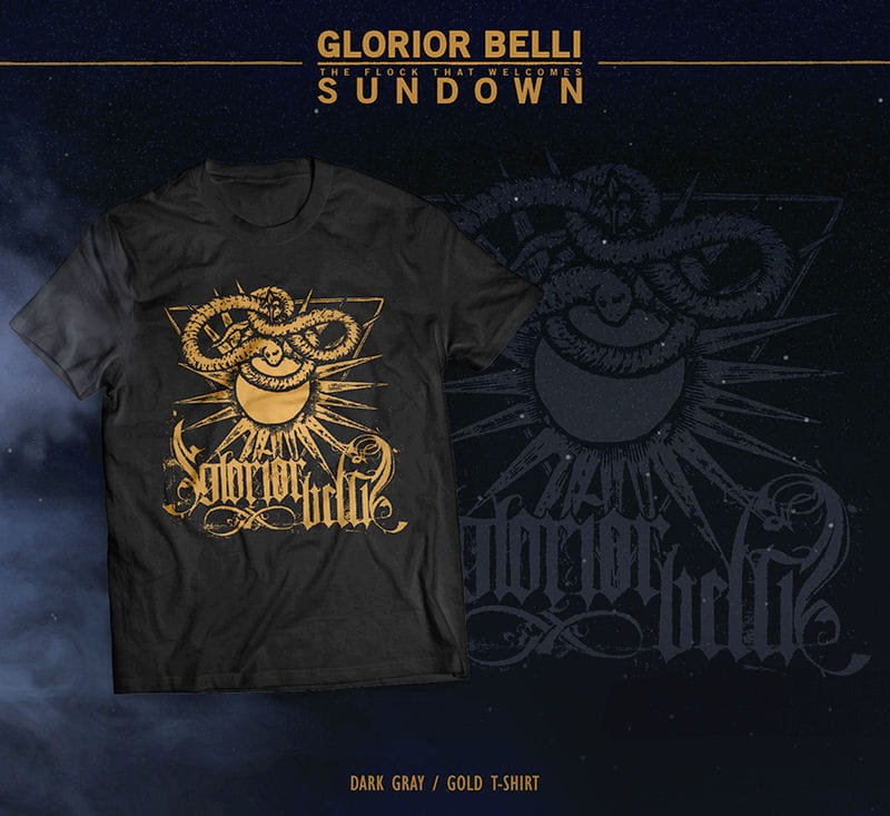 Glorior Belli - Sundown T-shirt (Gold) - Image 1