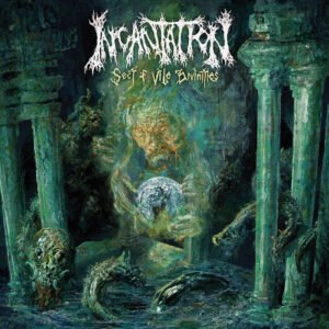 Incantation ‎- Sect Of Vile Divinities LP (White with Green/Yellow/Orange splatter)